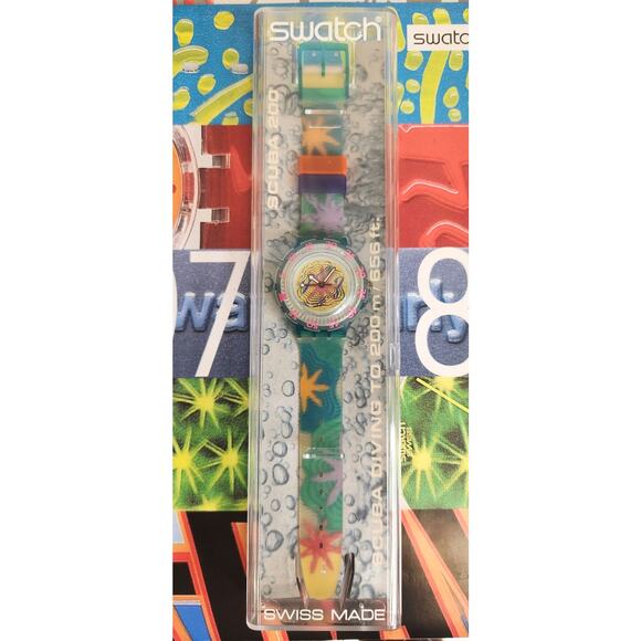 Swatch watch SEA FLOOR SDN108 1994 Scuba New old stock - Picture 2 of 9